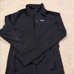 Patagonia Black full Zip-Up Fleece Jacket sweater size medium